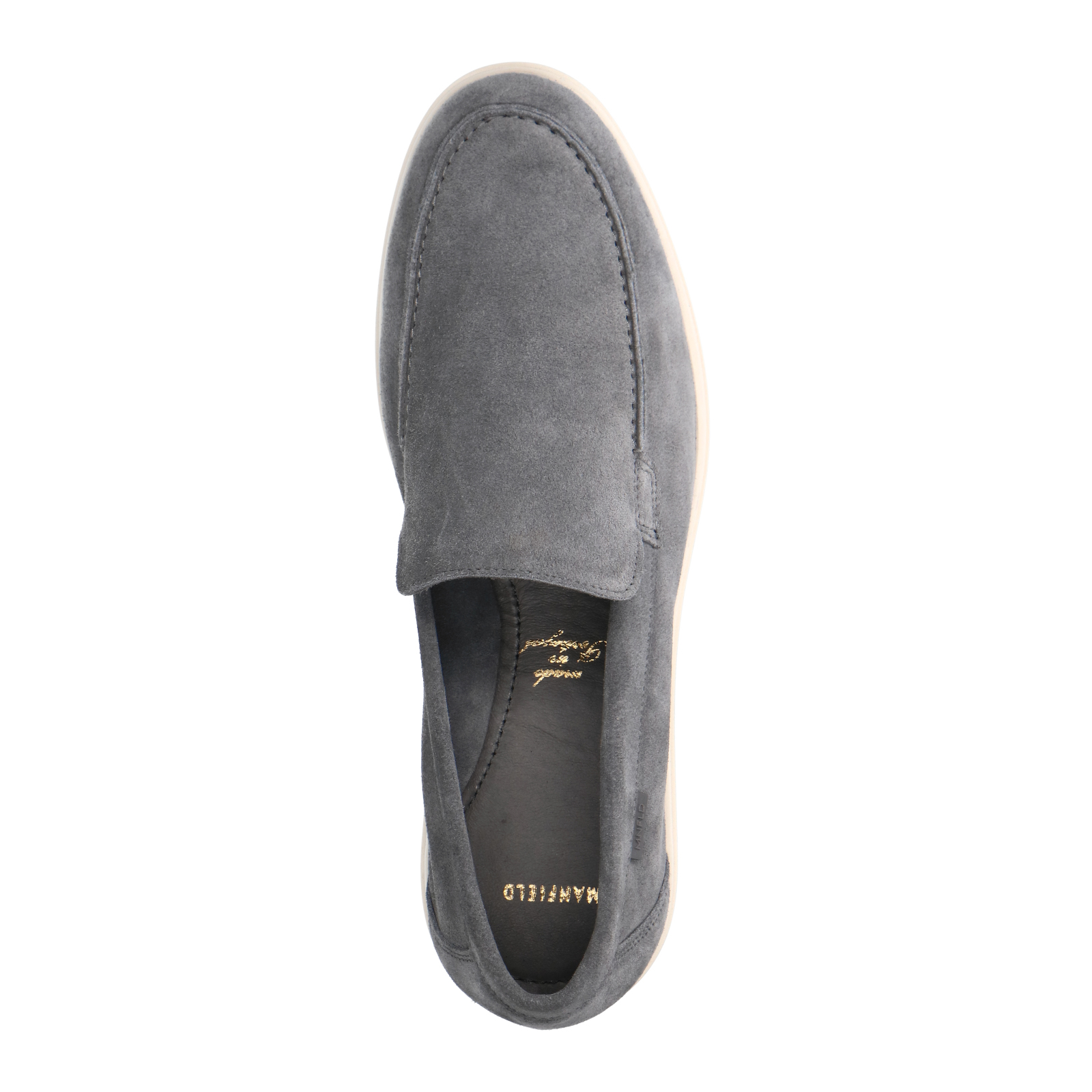 Grijze suède loafers