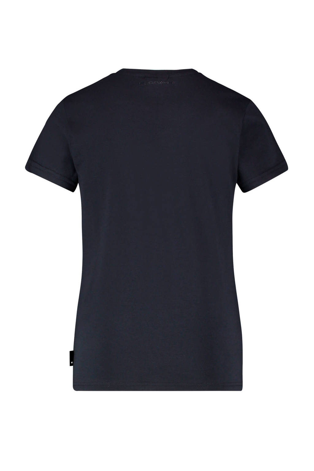 Ballin unisex T-shirt met tekst donkerblauw/wit