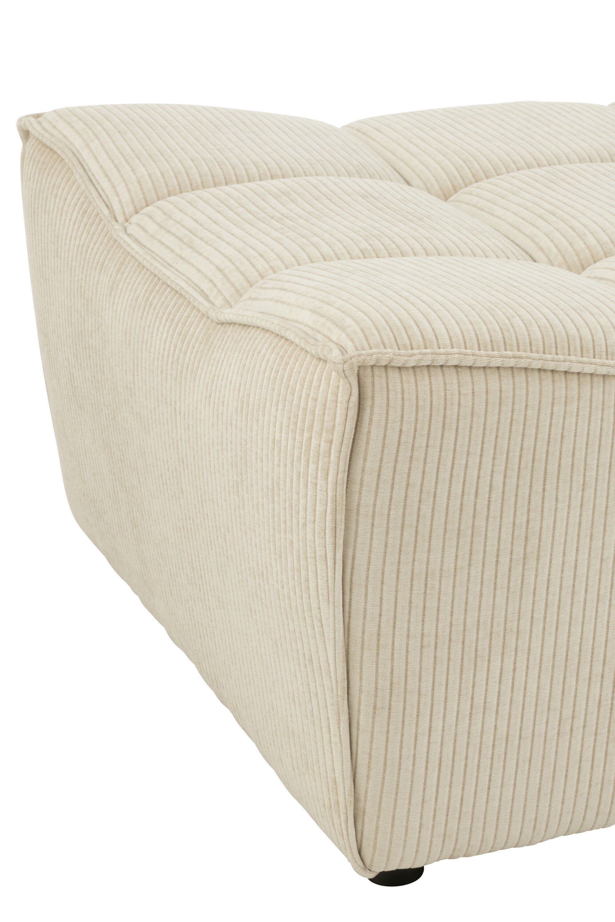 J-Line poef Grid - populierenhout|schuim - beige