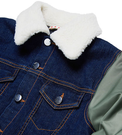Marni Steppjacke - Denim - M Wüstenblau/Armygrün