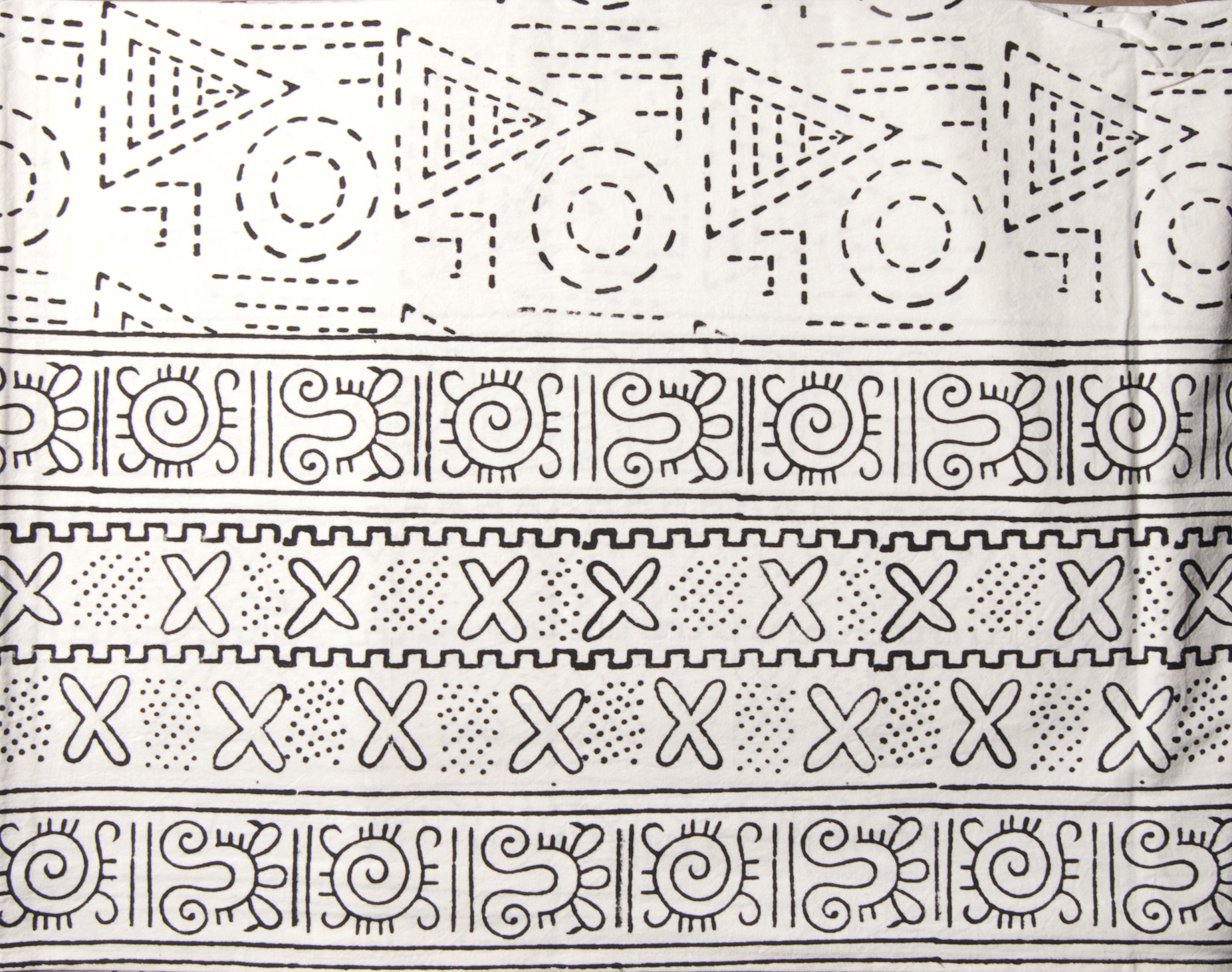 Multifunktionstuch 'Satna', schwarz-weiß, L 260 cm, B 220 cm von fischer's lagerhaus