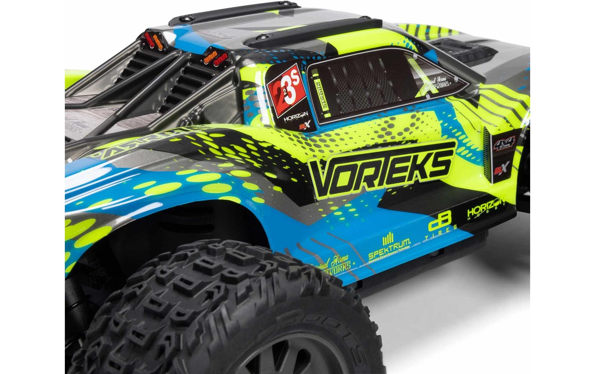 Stadium Truck SCT Vorteks BLX 223S Türkis ARTR, 1:10<br>Off-Road Modell mit Brushless Motor