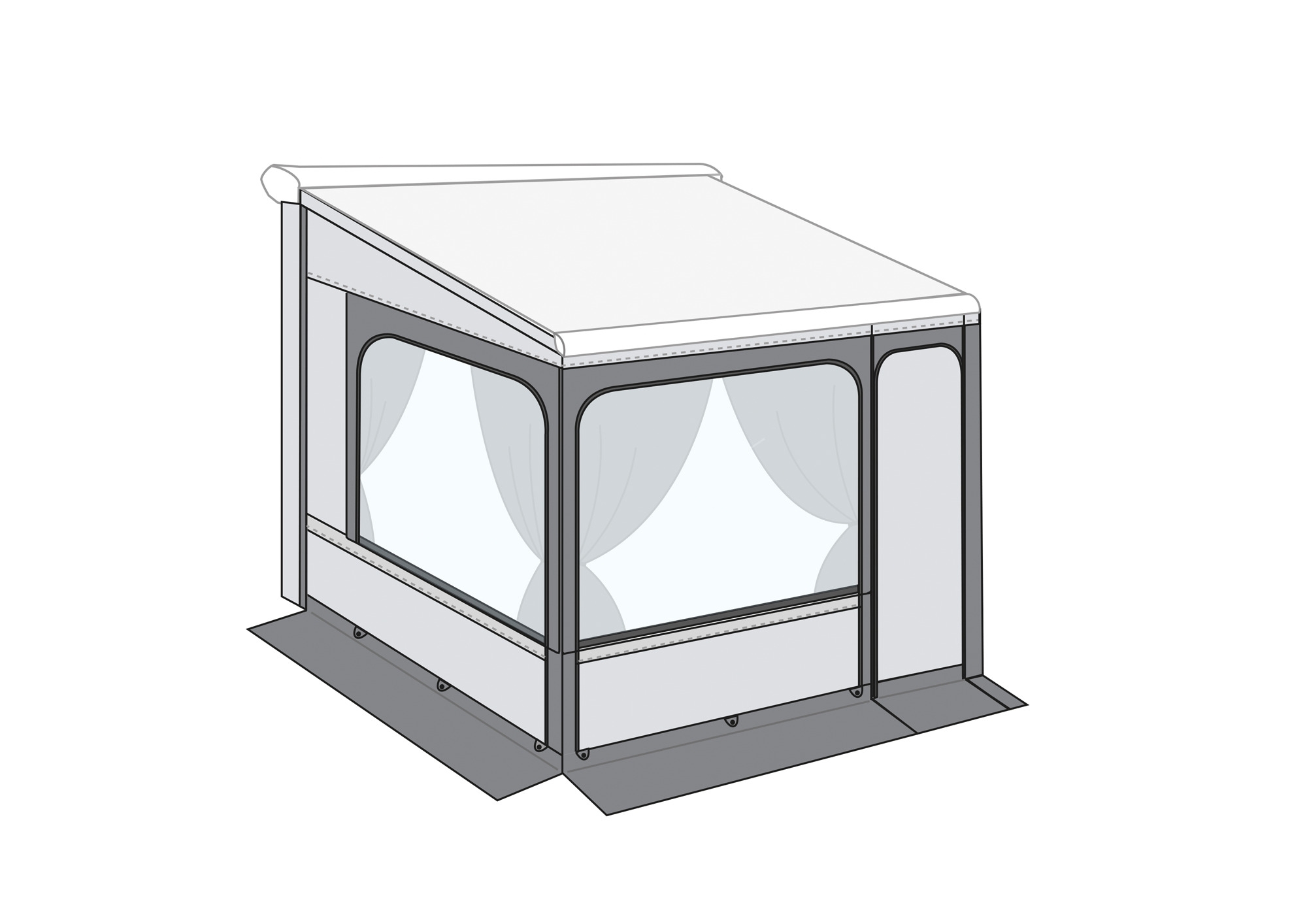 Fiamma Privacy Room Markisenvorzelt für F65/F80 - 300cm für Ducato ab 2006
