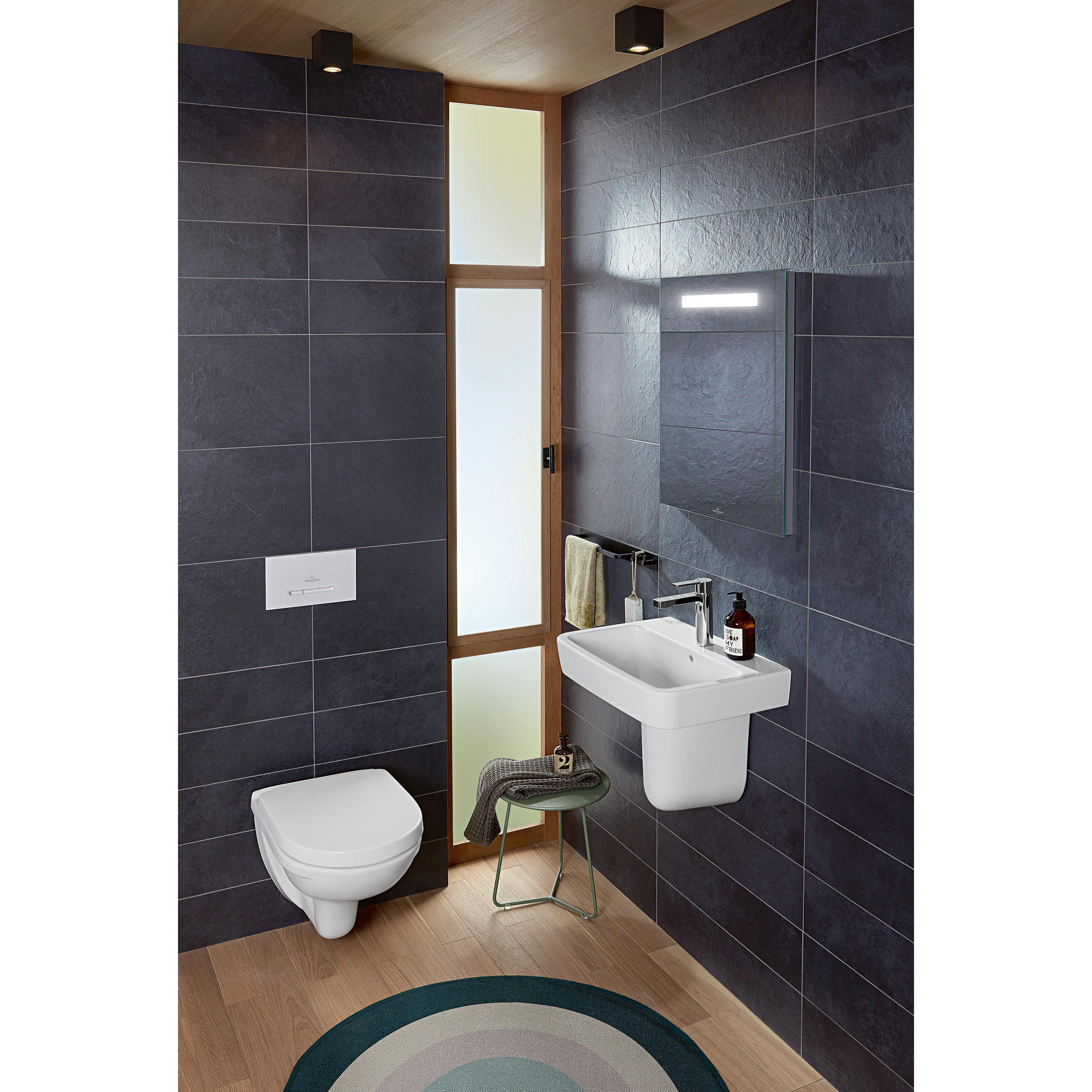 Villeroy & Boch O.novo compact toilet CeramicPlus wit glans
