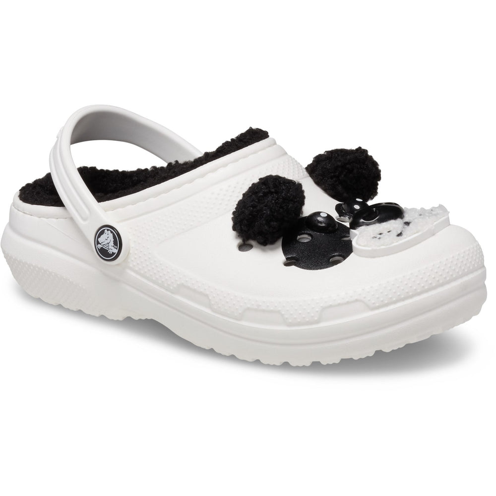 Køb Crocs Chalk/Black Classic Lined IAM Panda Bear Clog K