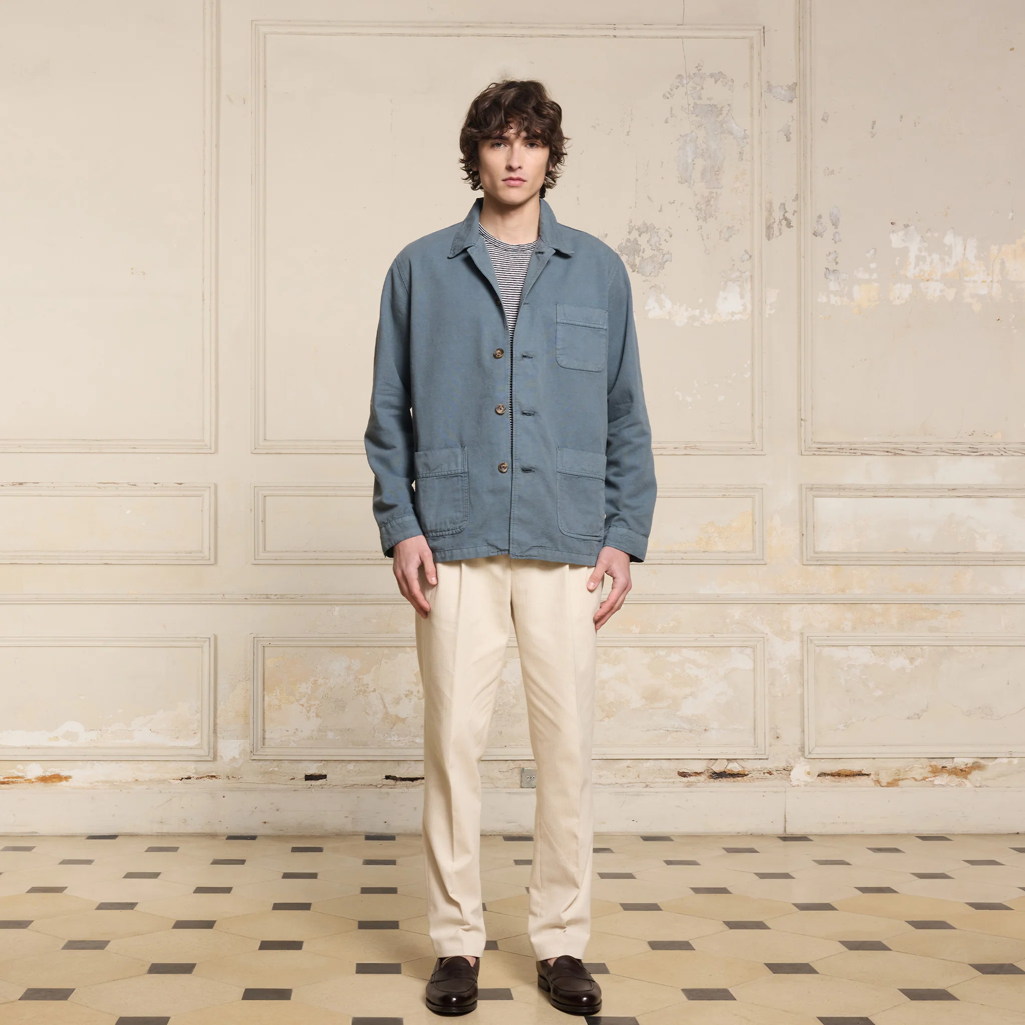 Blue work jacket