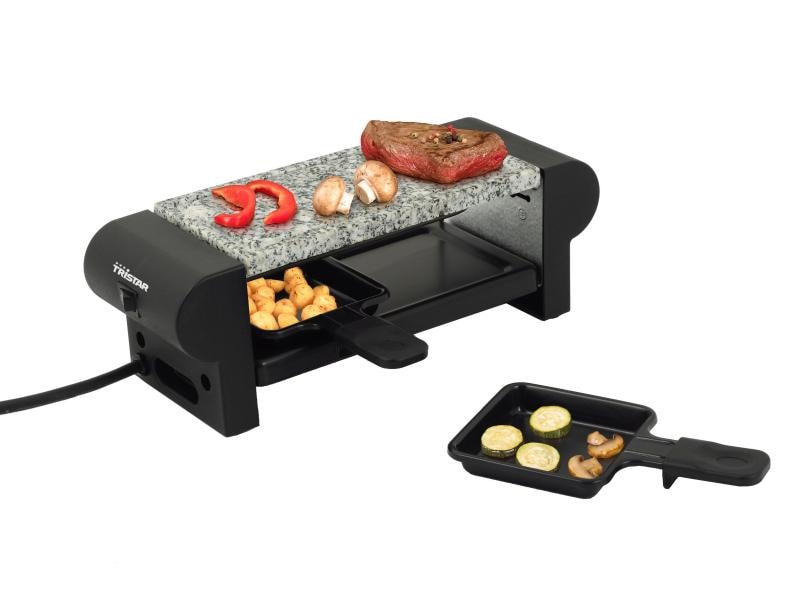 Tristar Racletteofen RA-2948 2 Personen Raclettegerät für 2 Personen mit Grillplatte aus Stein