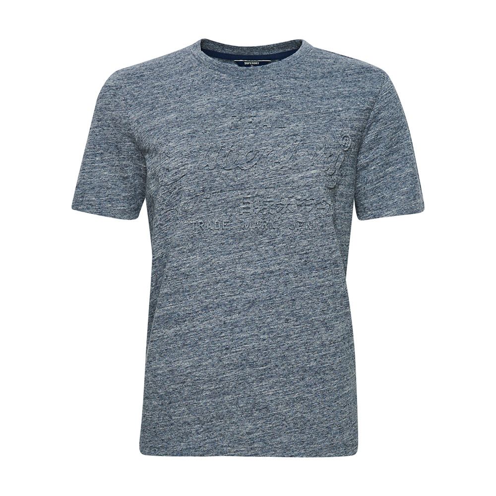 Superdry VINTAGE LOGO EMBOSS - Tee-shirt Femme creek blue grit grindle