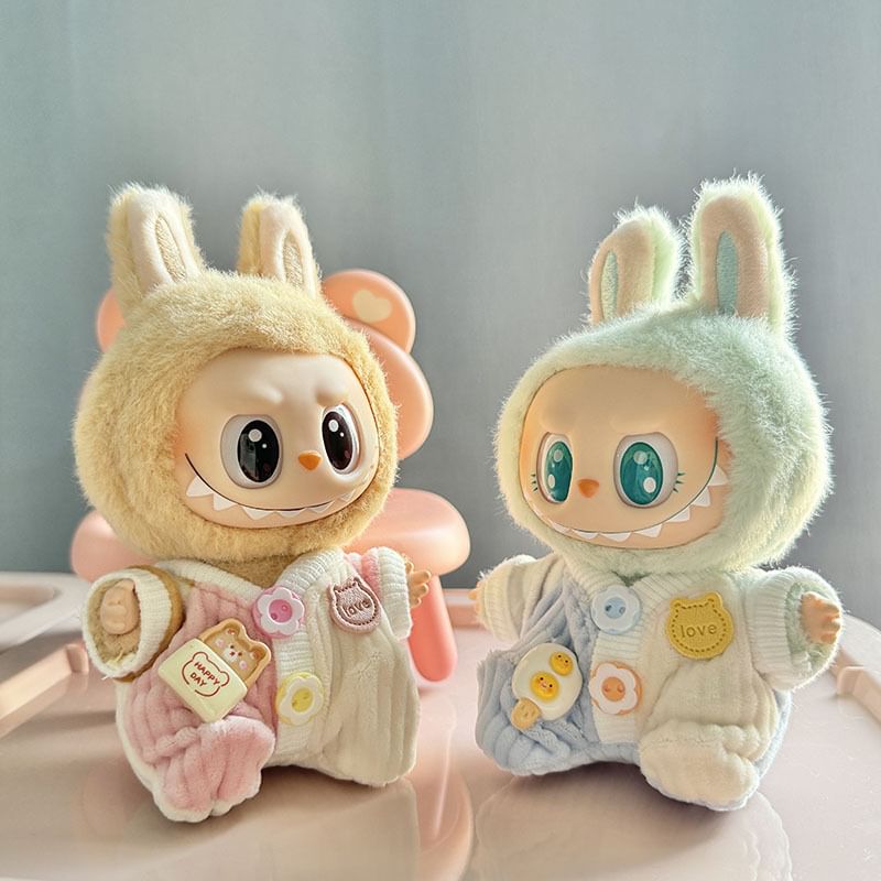Masoom - Gestreepte overall poppenkleding - 17 cm (verschillende ontwerpen)