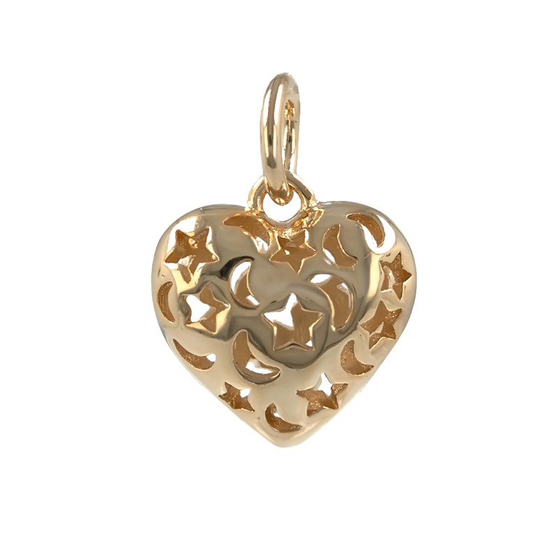 Pendentif plaqué or coeur