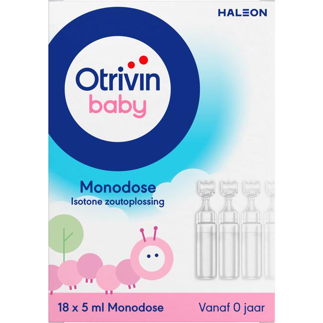 Otrivin Baby Zoutoplossing Monodose bij een Verstopte Neus 18 x 5 ML