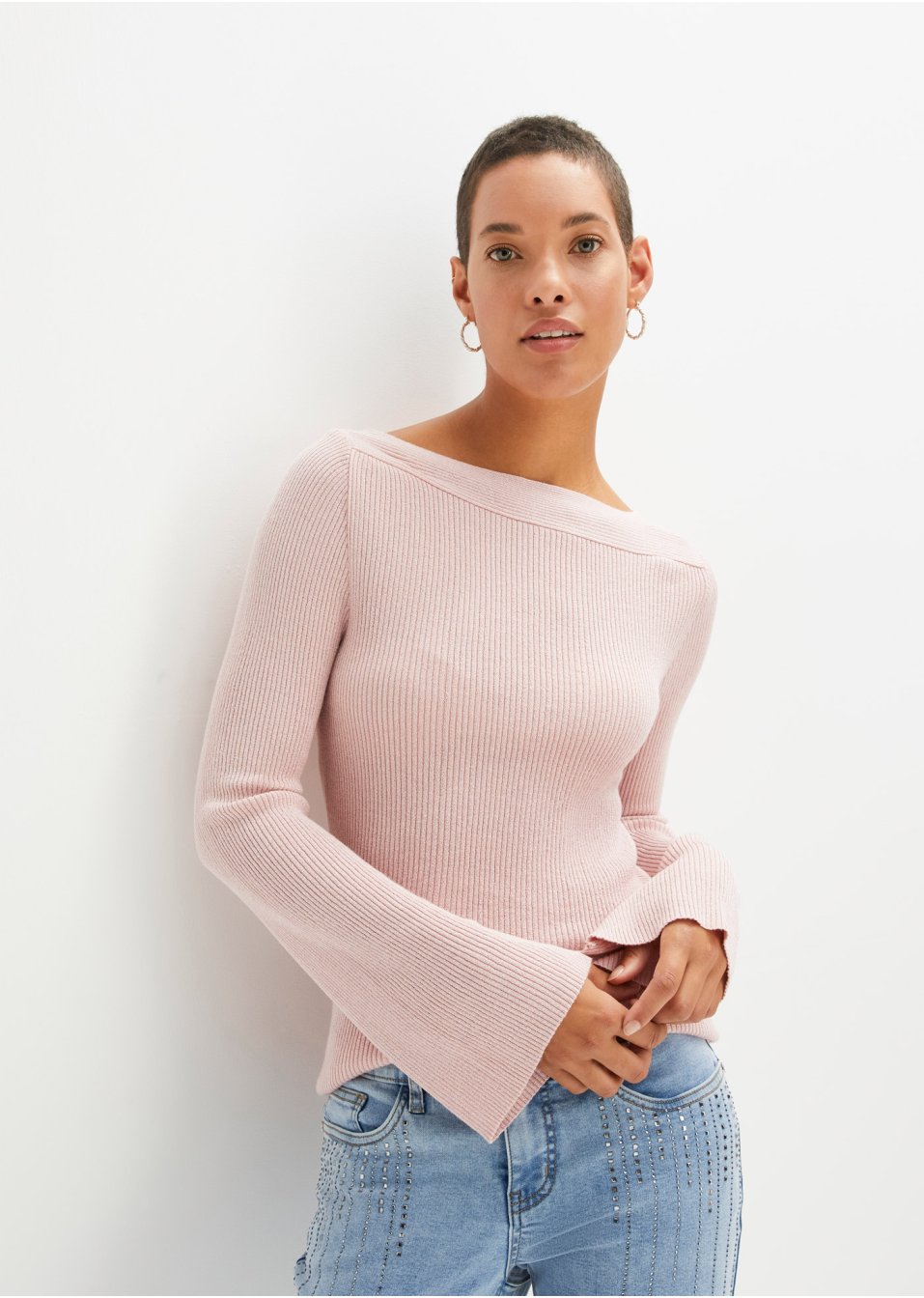Pull à effet brillant