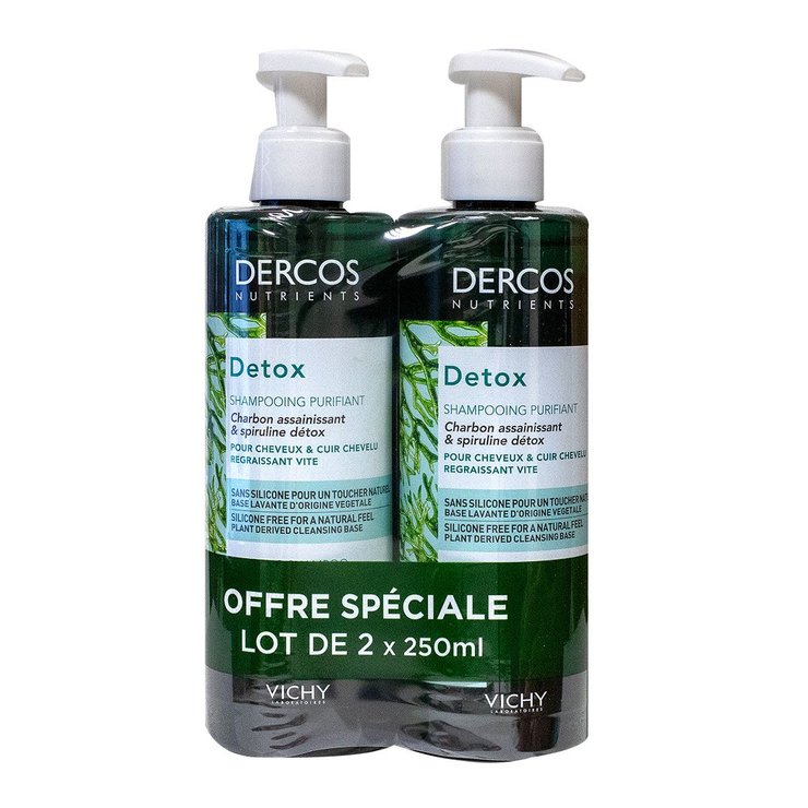 Dercos Nutrients detox shampooing purifiant 2x250ml