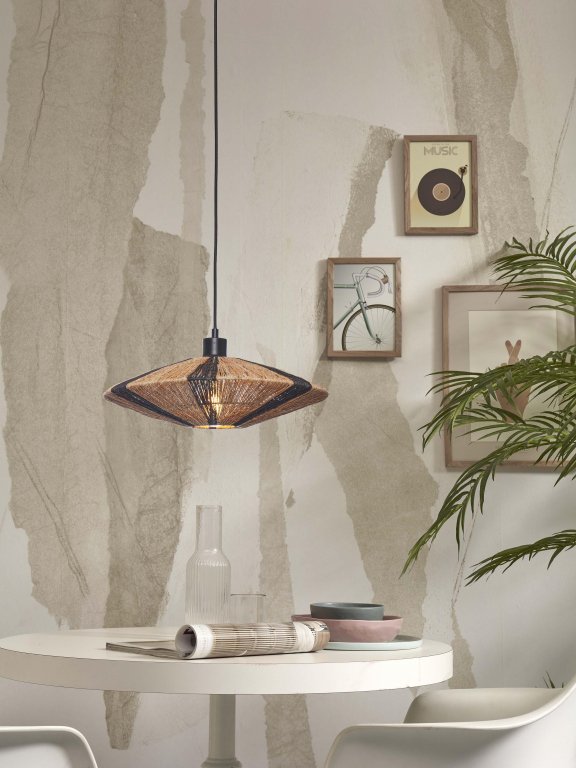 Good&Mojo Iguazu hanglamp schijf Ø40 small naturel
