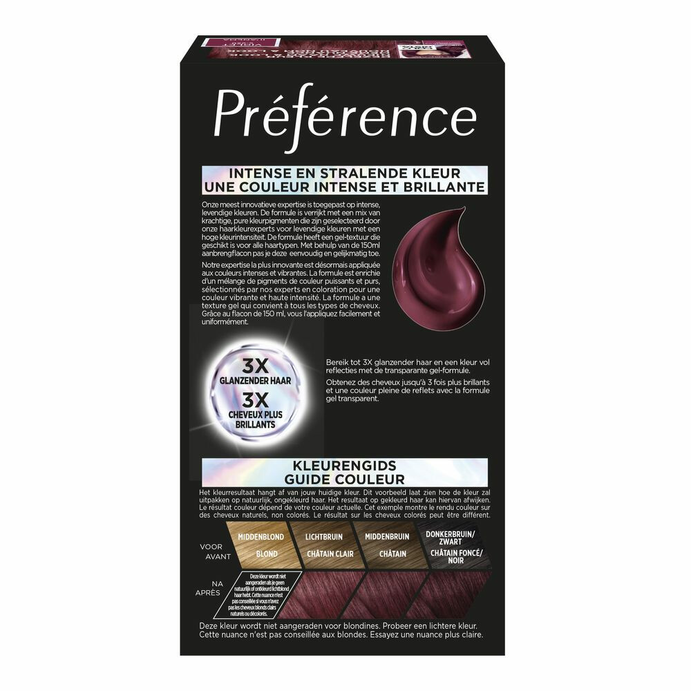L'Oréal Preference Vivids Permanente Haarkleuring 5.260 Violet