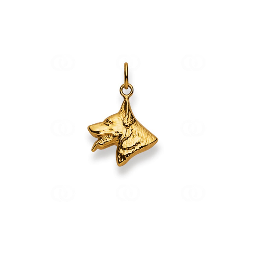 Anhänger 750/18 K Gelbgold Schäferhund