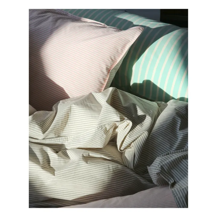 Suite 702 Taie d'oreiller Striped en Coton Bio - Set de 2 | Rose