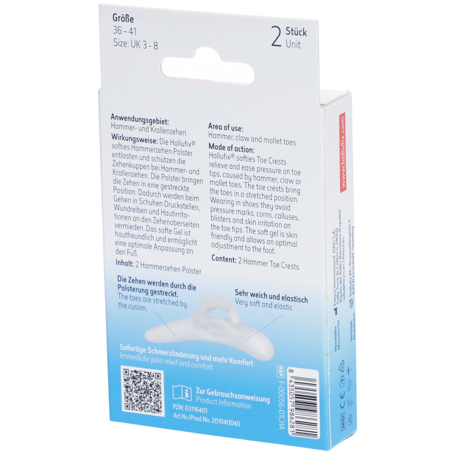 Hallufix® softies Hammerzehen Polster Gr. 36-41