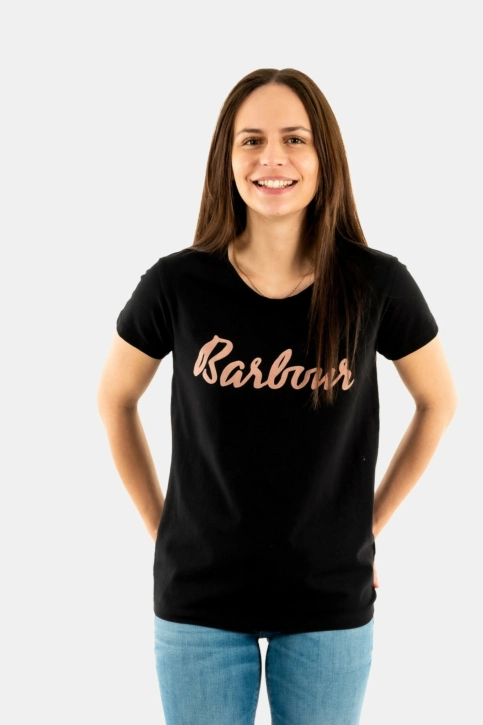 tee shirt barbour rebecca bk11 black