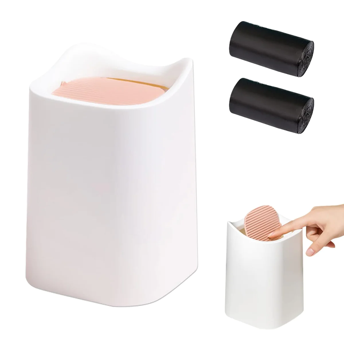 Mini Poubelle de Bureau de 3L blanc Vendos85