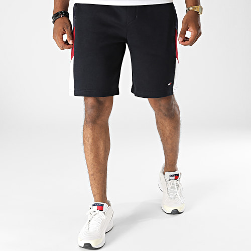 Short Jogging A Bandes Seasonal 7549 Bleu Marine