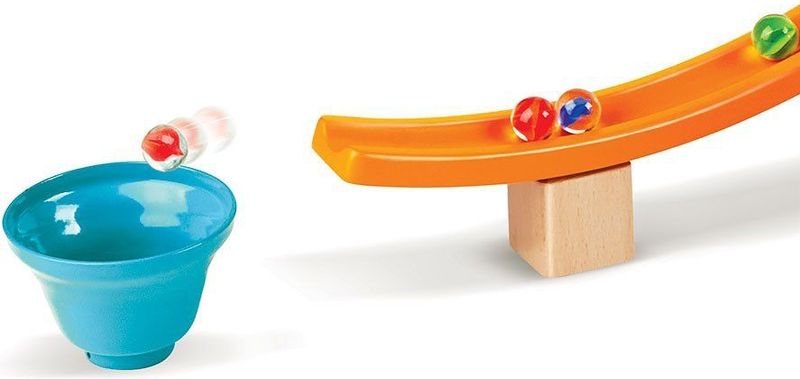 Knikkerbaan - Multicolor - Hout - 11 Rails 35 Pilaren 40 Knikkers