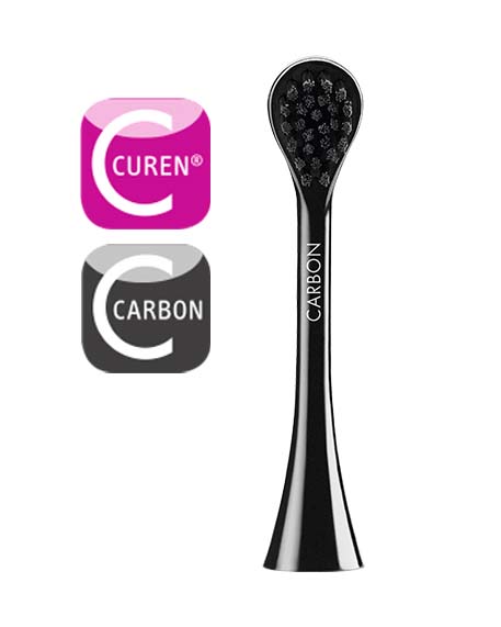 CURAPROX Hydrosonic Black is White<br>2 Stück, sonic toothbrush head carbon duo pack