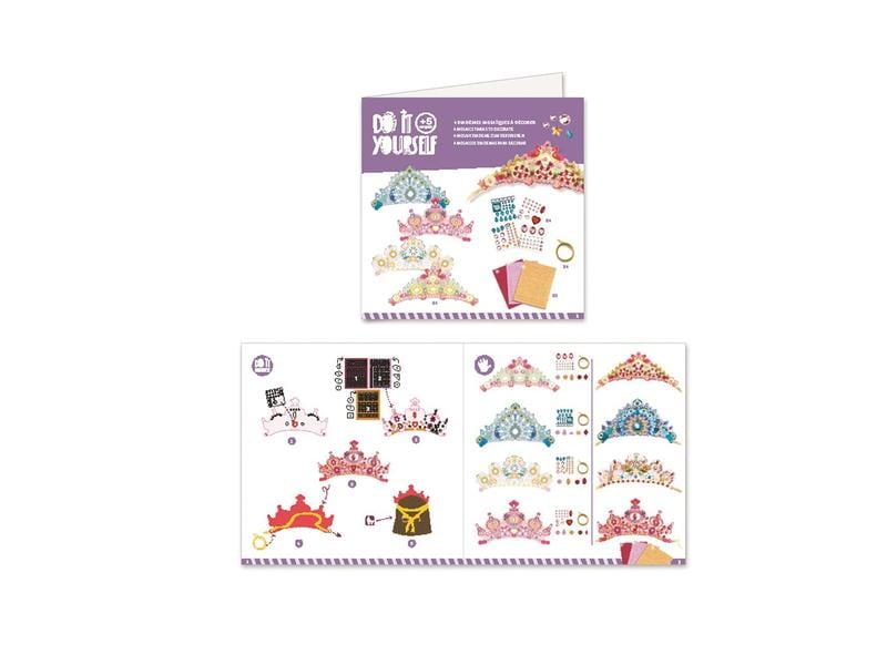 DJECO Bastelset Mosaik Diademe Prinzessin Diadem Bastelset
