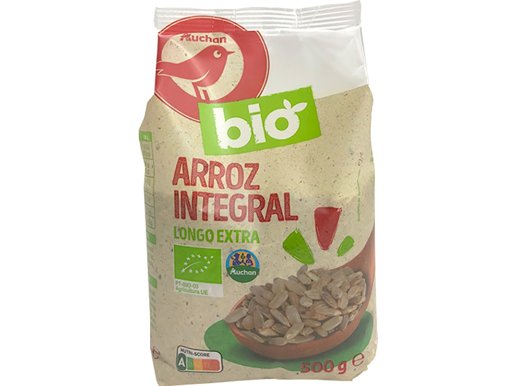 ARROZ INTEGRAL AUCHAN BIO CULTIVAMOS O BOM LONGO EXTRA 500G