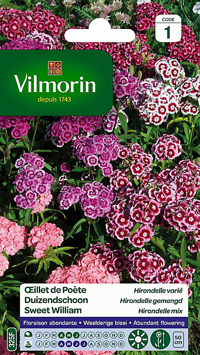 Graines d'Oeillet de Poète Hirondelle Varié Vilmorin