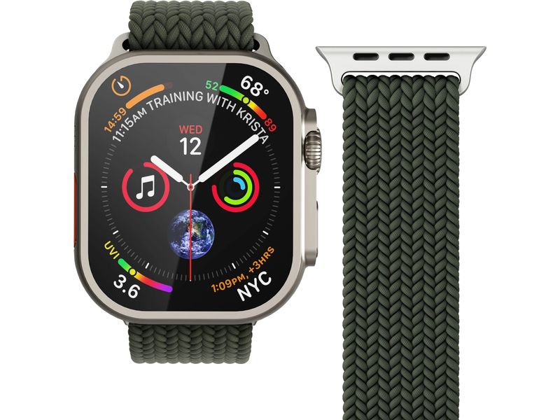 Vonmählen Armband Woven Loop Apple Watch 38/40/41 mm Olive Armband für Apple Watch 38/40/41 mm
