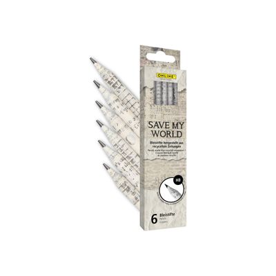 Online Save My World - Pack de 6 crayons HB - couleurs assorties