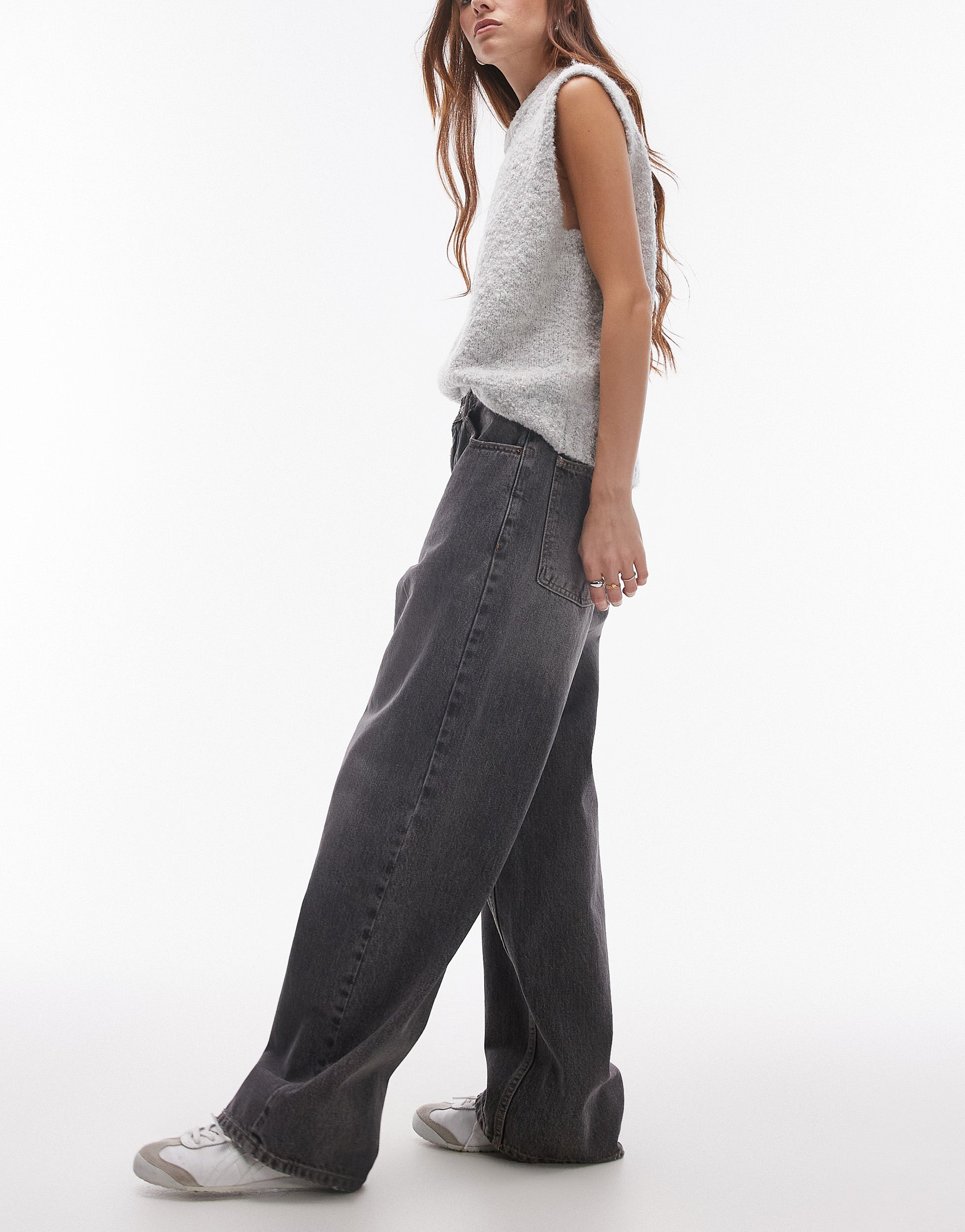 TOPSHOP Low waist Wide leg fit Jeans