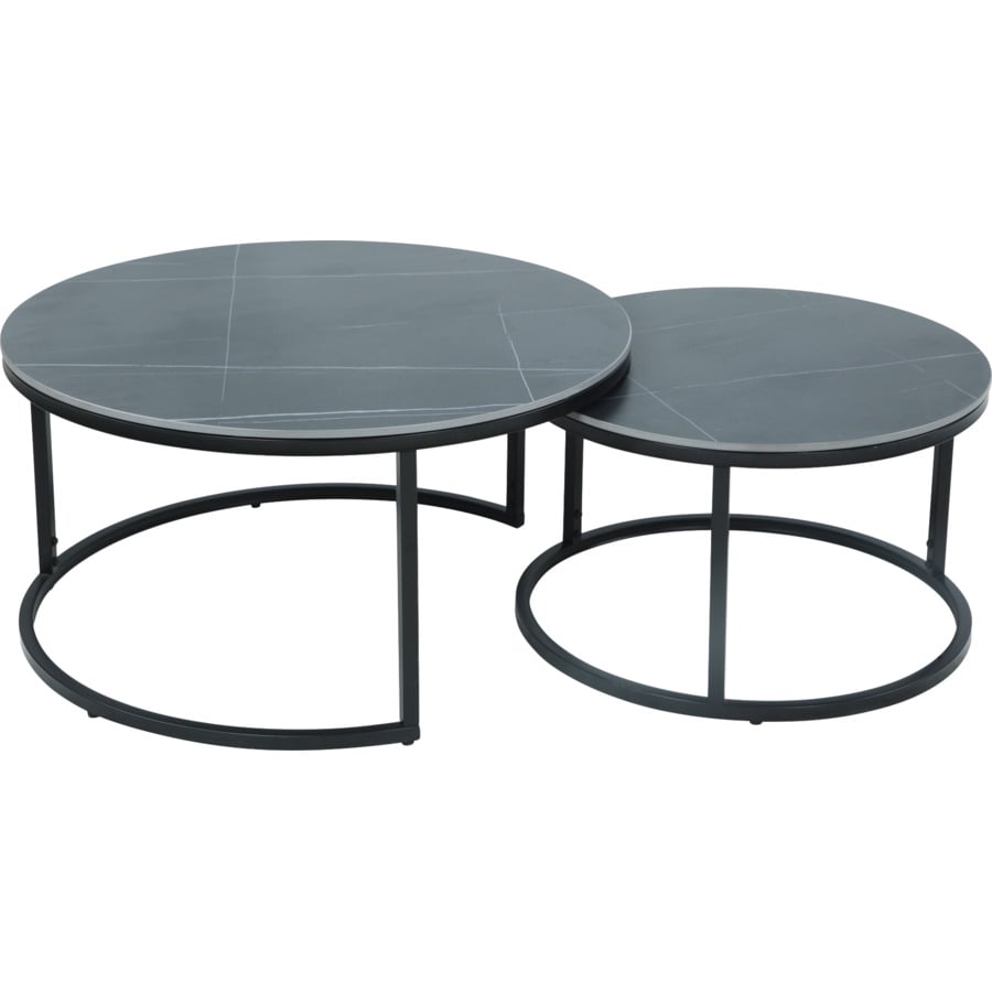 Salontisch Chris Marmor-Optik grau 2er-Set