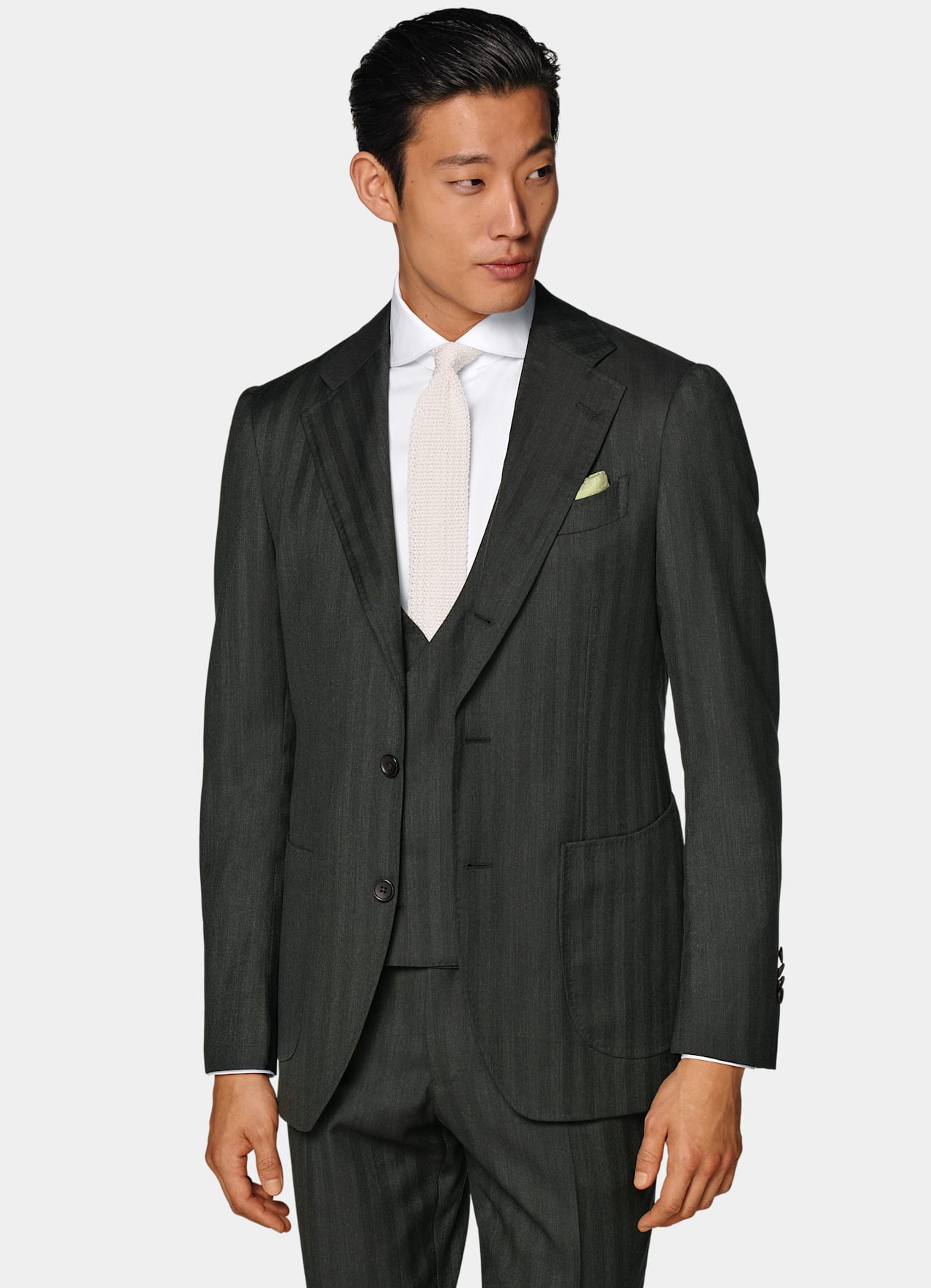 Gilet de costume vert foncé