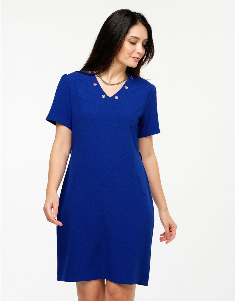 Robe droite bleu roi
