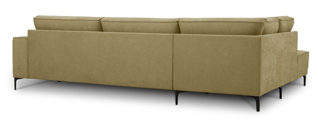 GOODproduct Ecksofa »Polsterecke Oland, Struktur, Flachgewebe, Luxus-Microfaser, Boucle« L-Form, 289 cm, Wellenunterfederung, Skandi-Design, Metallfüsse