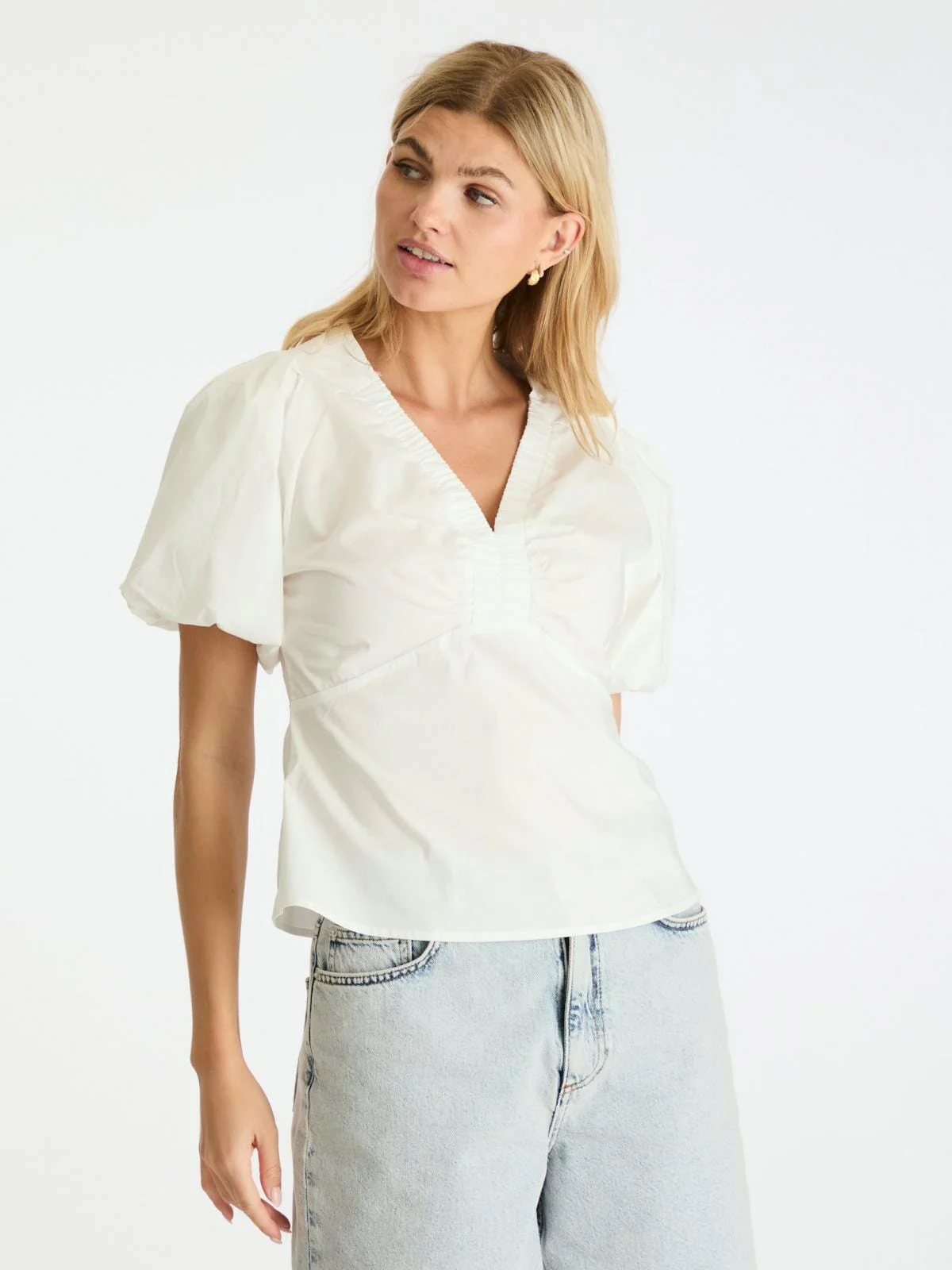 Neo Noir Irina Poplin Blouse white