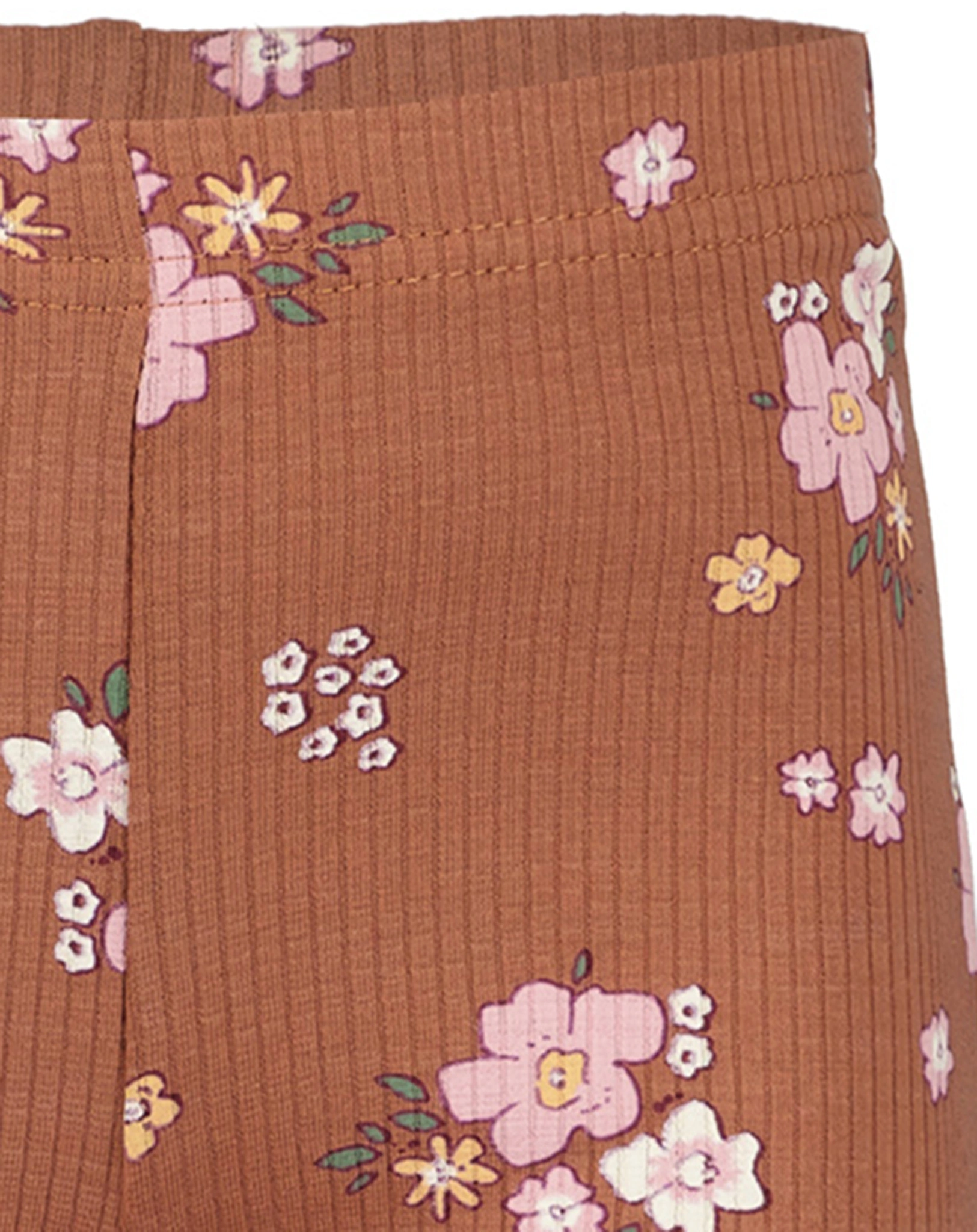 Ripp-Leggings FLORAL in kupfer