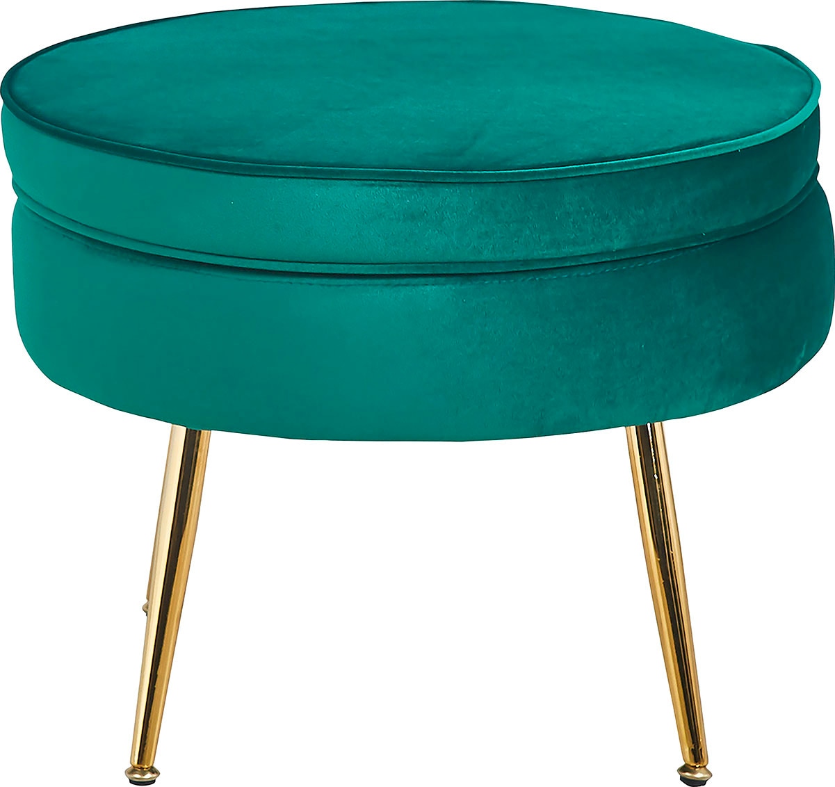 SalesFever Polsterhocker »Calm Gepolsterter Hocker mit Charme« mit hohem Sitzkissen