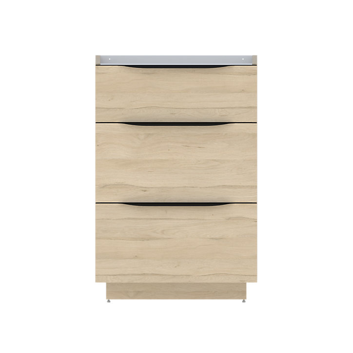 Meuble sous vasque à poser aspect bois Pamili 60 cm
