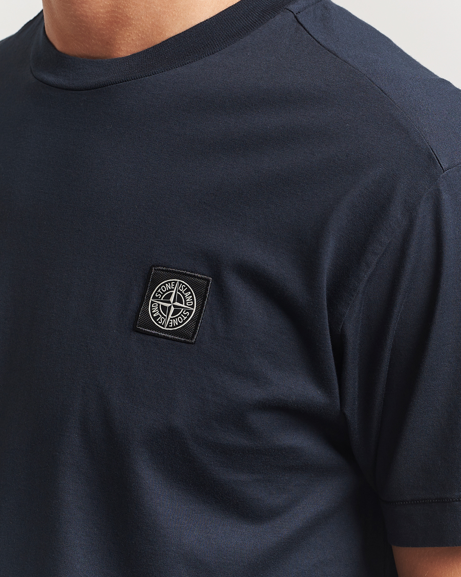 Stone Island Garment Dyed Cotton Jersey T-Shirt Navy
