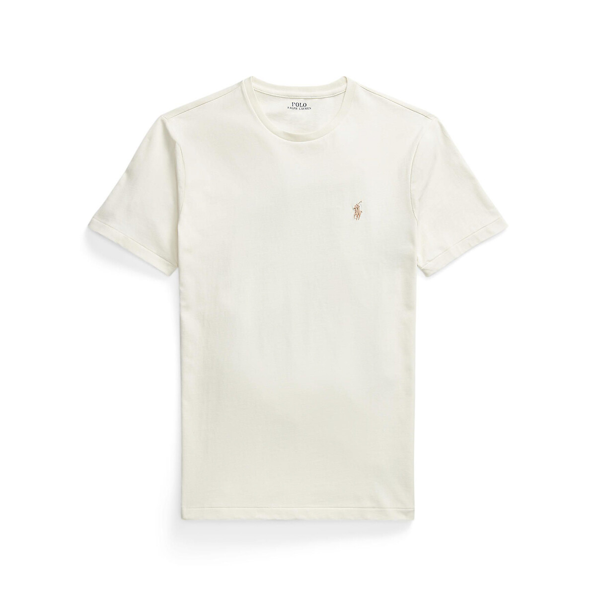 POLO RALPH LAUREN<br>Camiseta de malha slim fit com gola redonda