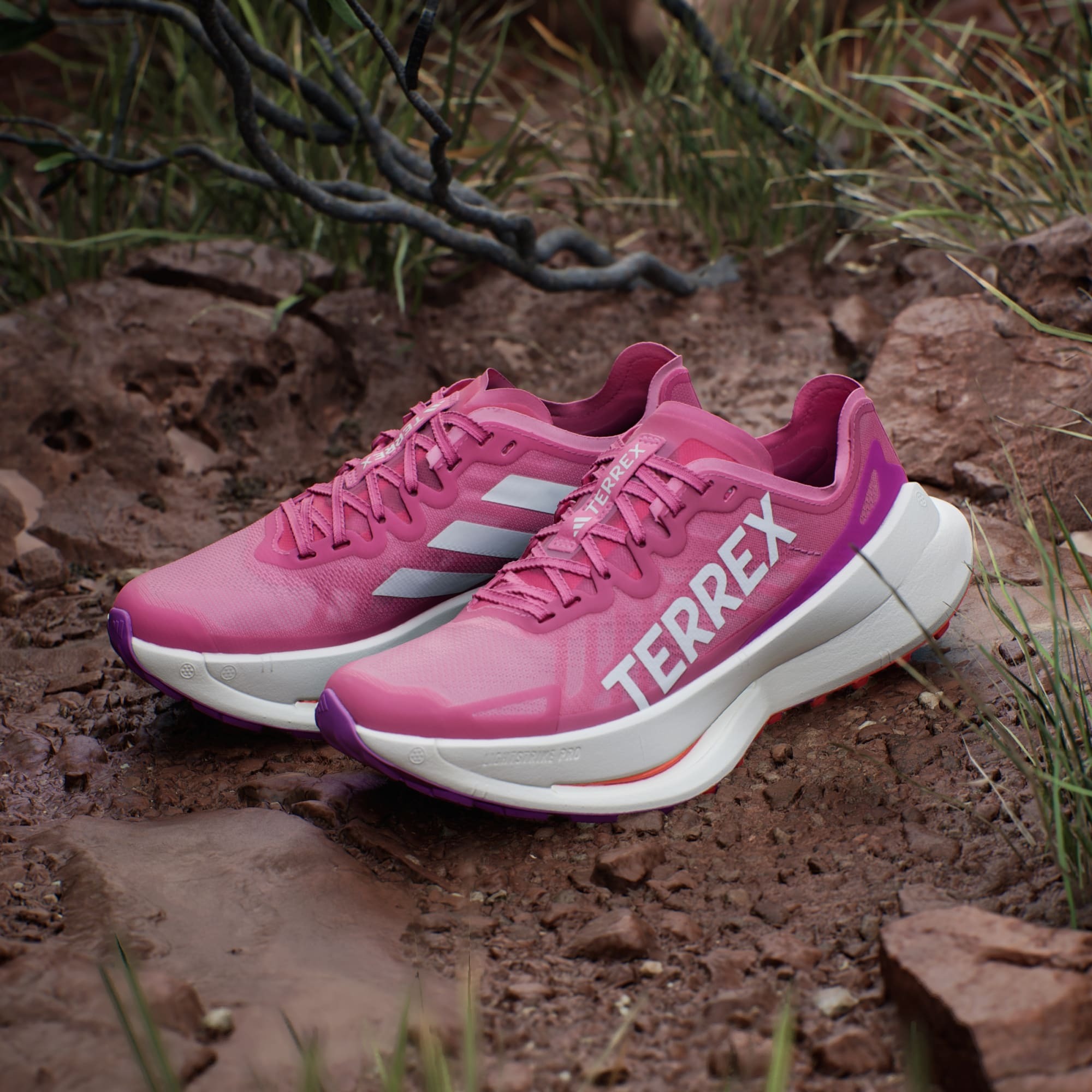 Terrex Agravic Speed Ultra Dame Pink Fusion/Crystal White/Purple Burst