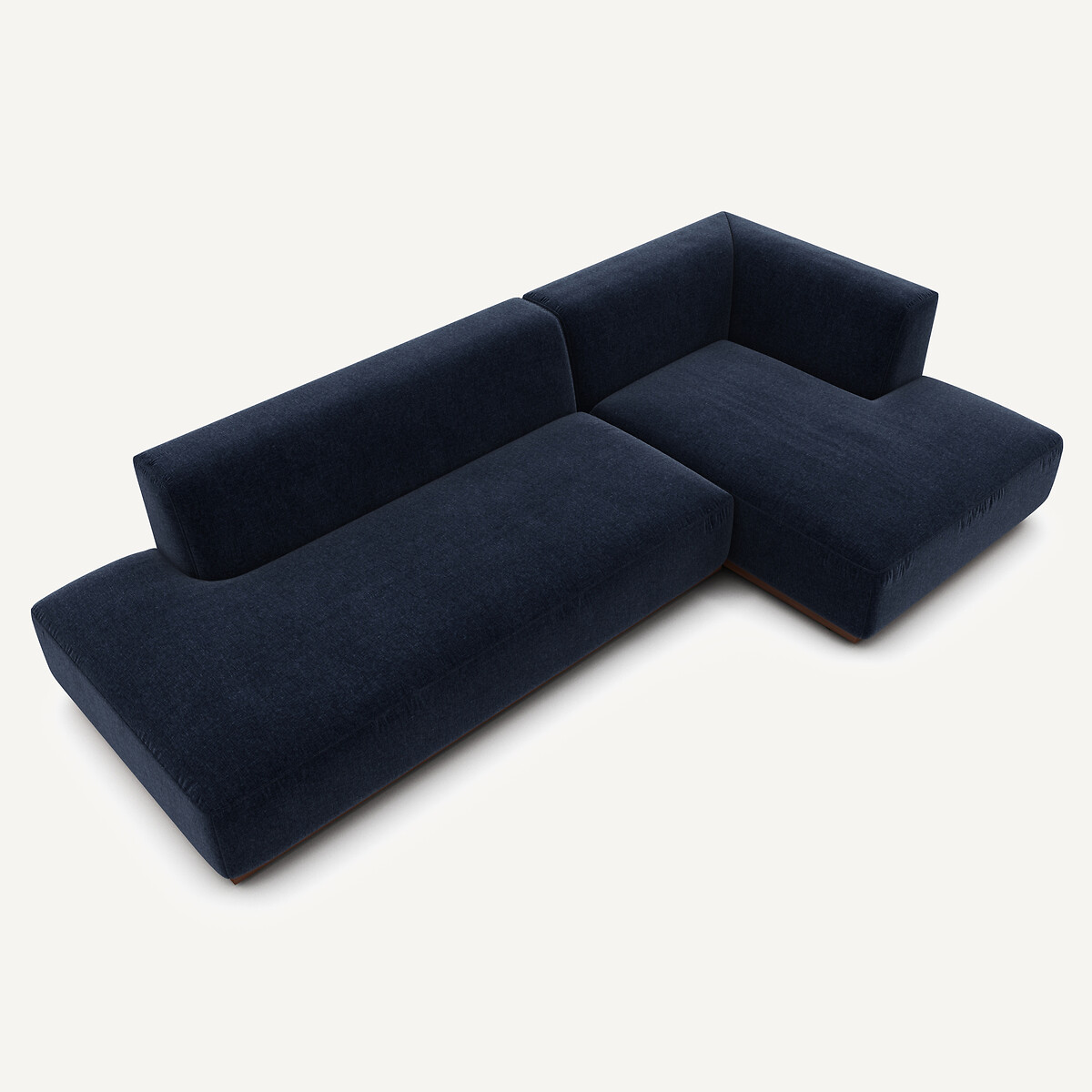 AM.PM<br>Sofá de canto direito tamanho XL em veludo chenille, Jacopo