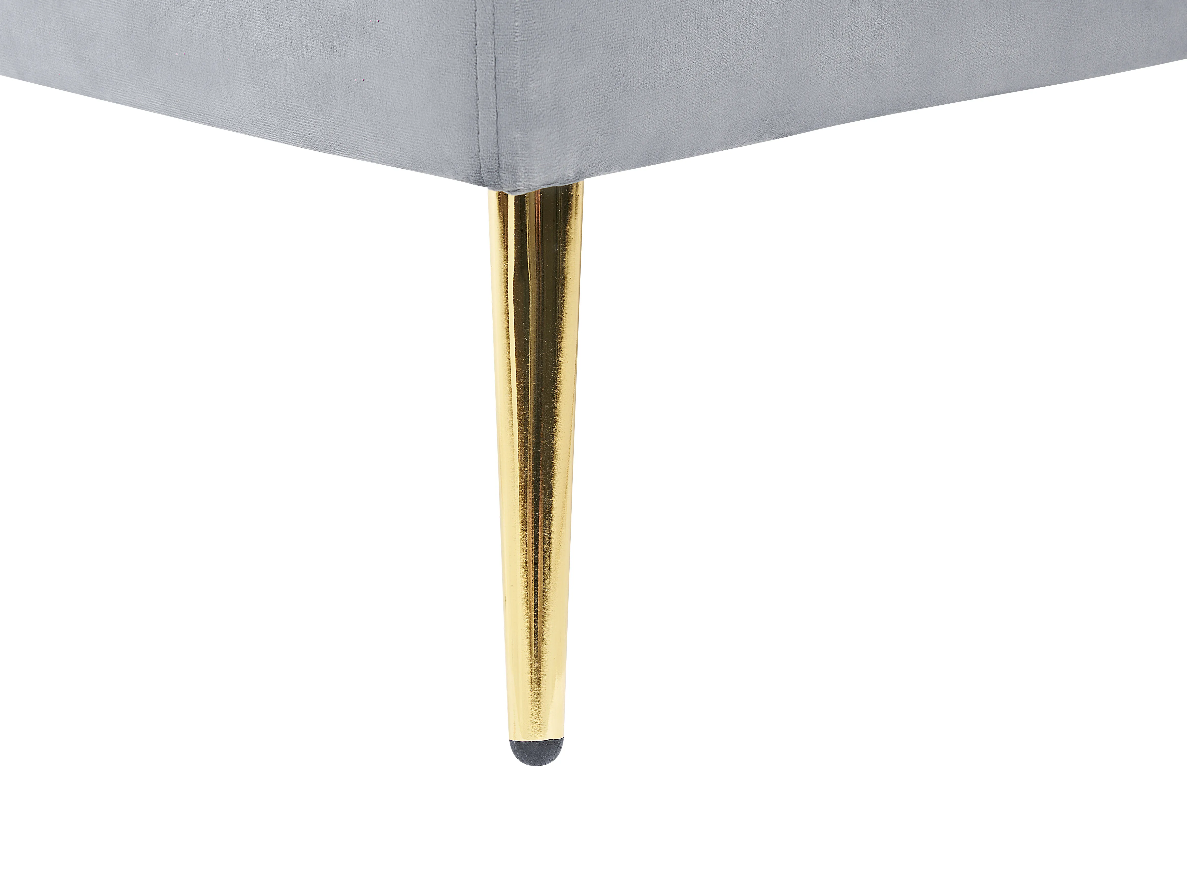 Halfronde bank 4-zits MOSS Fluweel Lichtgrijs