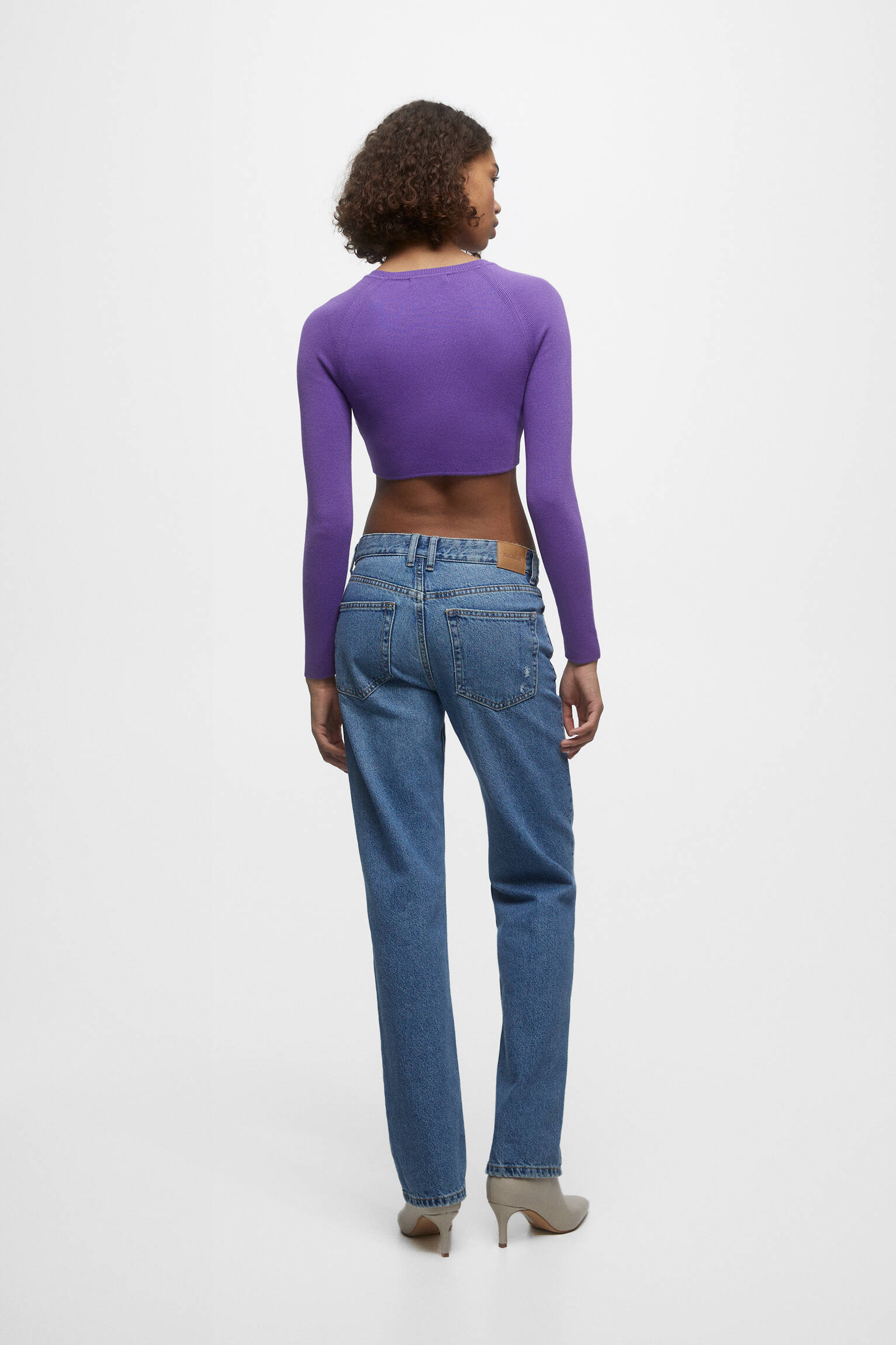 BLUSA DE TRICÔ CURTA - ROXA