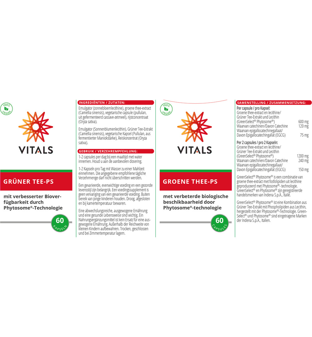 Vitalsgroene Thee-PS (60 capsules)