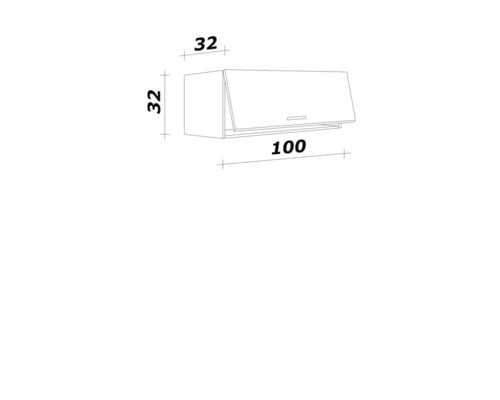 Flex Well Cara wandkast (B x D x H): 100 x 32 x 32 cm, eikenhouten design, matte afwerking, gedemonteerd