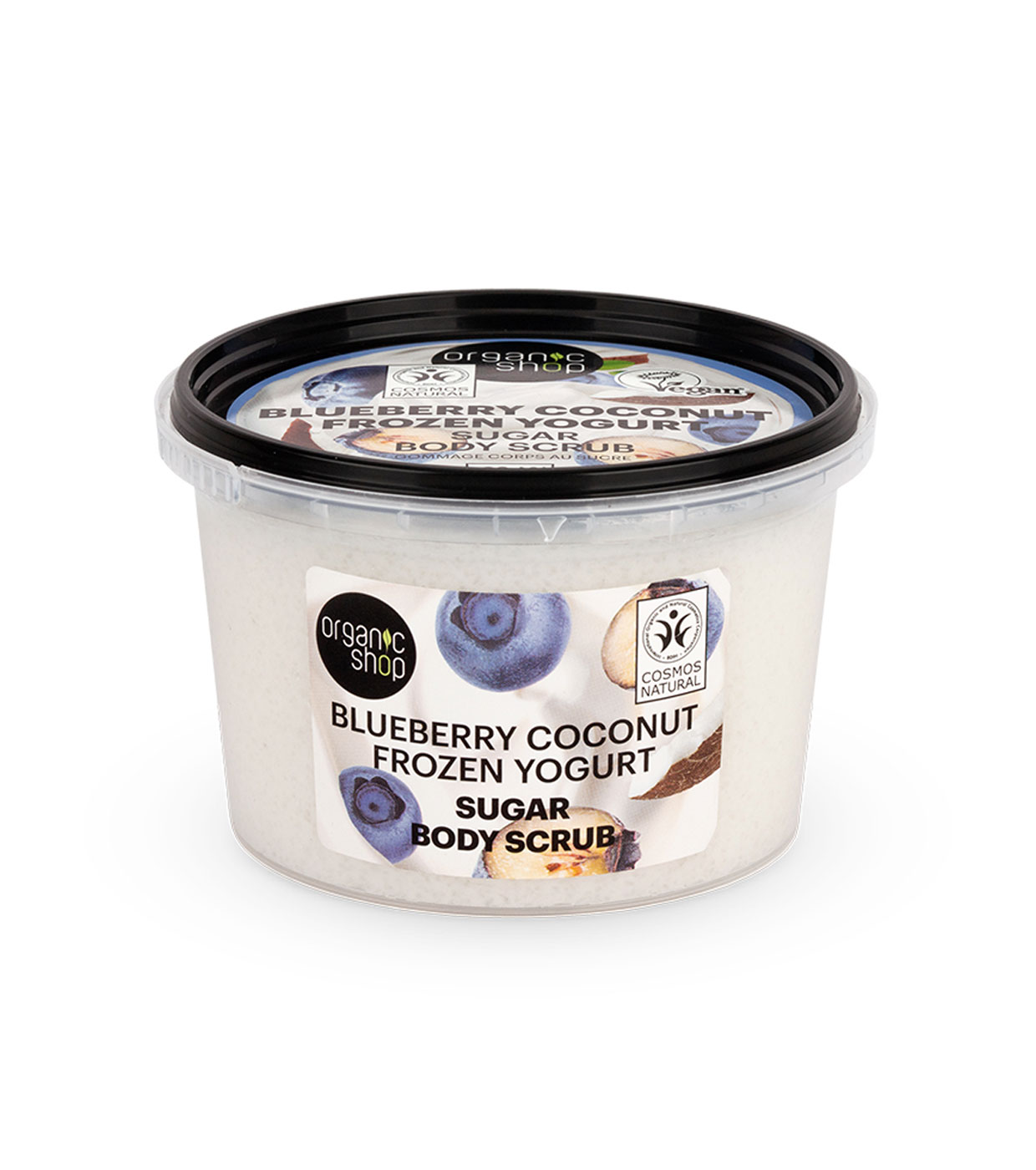 Organic Shop - Esfoliante Corporal com Açúcar - Iogurte Congelado com Cranberry e Coco